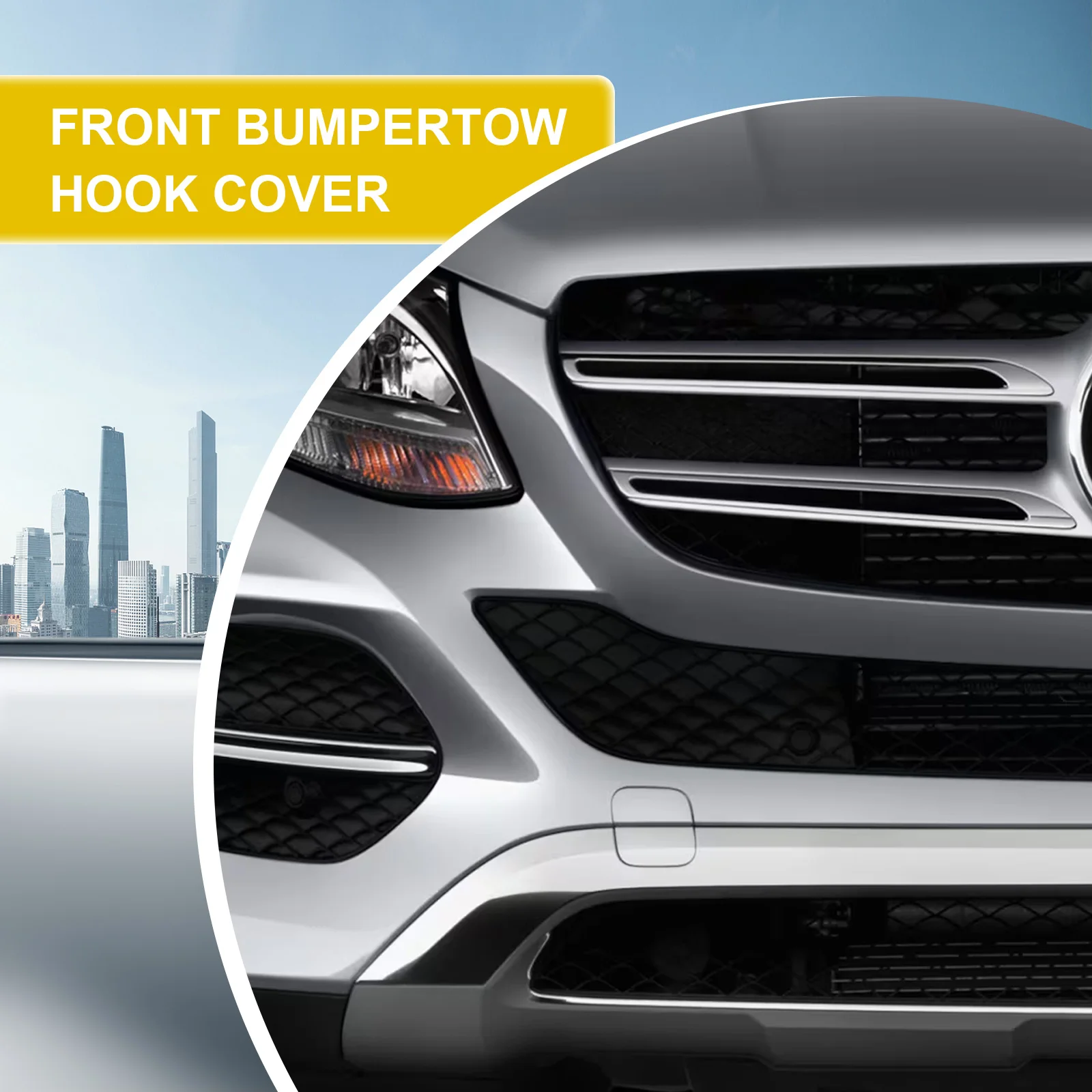 Front Bumper Tow Hook Cap Towing Eye Cover for Mercedes Benz W292 GLE 2015
