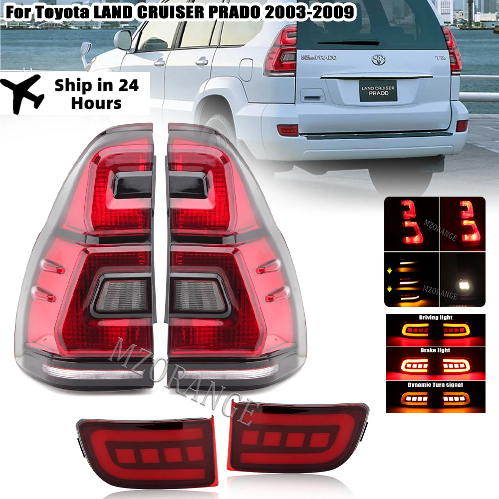

LED Tail Rear Bumper Light For Toyota LAND CRUISER PRADO 120 Series 2003 2004 2005 2006 2007 2008 2009 Brake Turn Signal Lamp