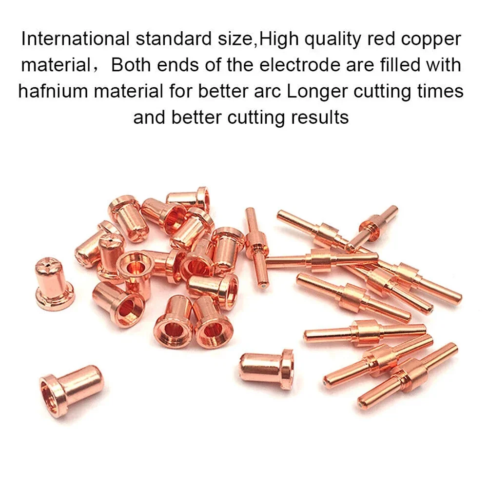 Plasma Cutting Machine Plasma Cutter Consumables Kit 60Pcs Air Plasma Cutter Nozzle Tips Consumables For LG-40 PT-31 Torch CUT40 Electrode Tip Torch Kit