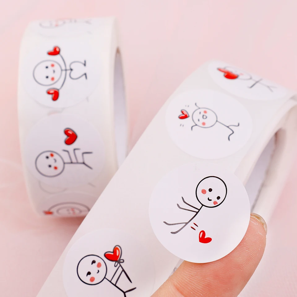 1000 Adesivi A Forma Di Cuore Rossi 2,5 Cm - 2 Rotoli Per San Valentino, Scrapbooking, Regali, Matrimonio E Decorazioni Fai Da Te