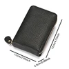 RFID Men's Card Holder Unisex Wallet Genuine Leather Business Card Holder Zipper Card Protect Case ID Bank Card Holders Purse 6