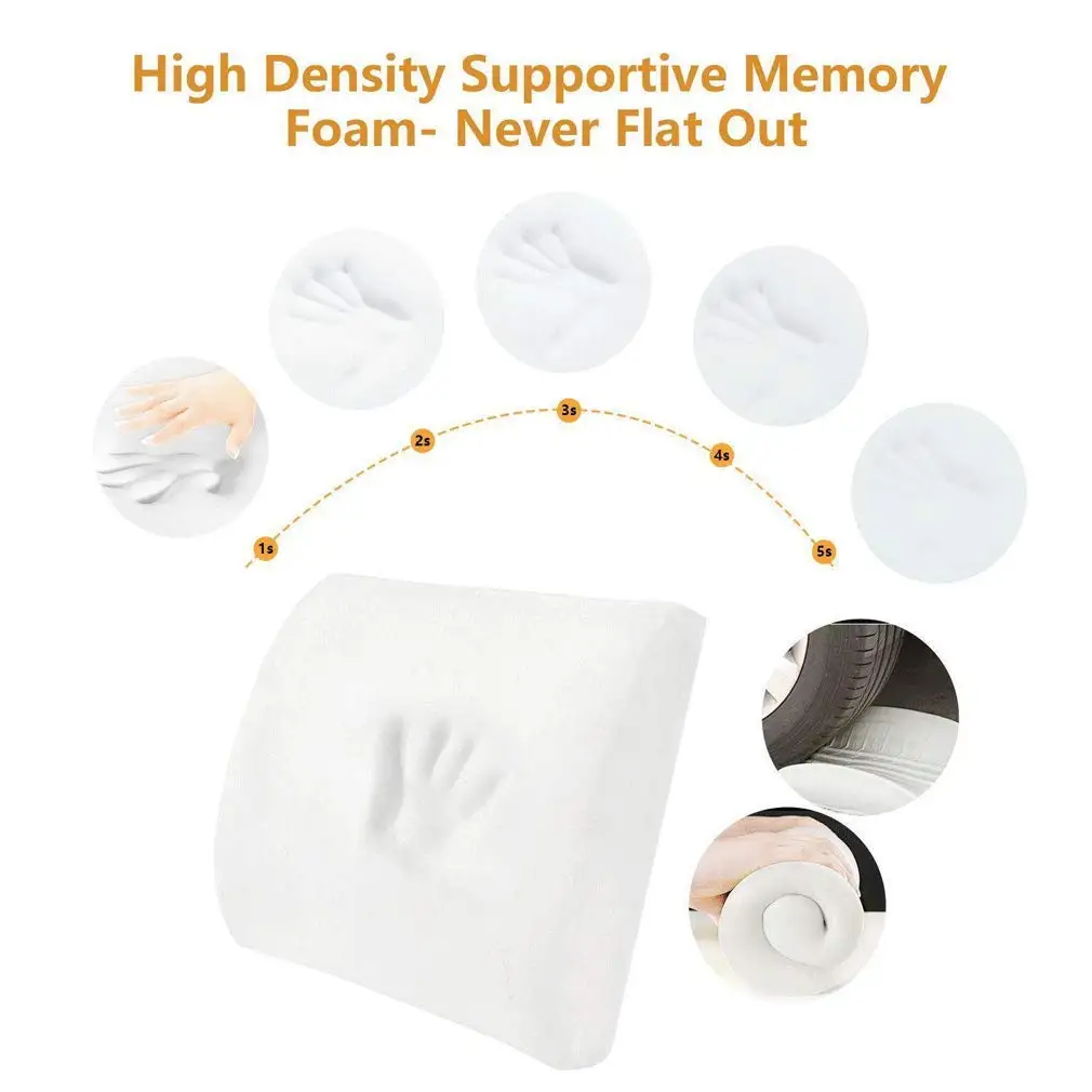 Office Seat Lumbar Support Memory Sponge Lumbar Cushion Slow Rebound Car Cushion Relieves Low Back Pain Breathable Lumbar Pillow 2