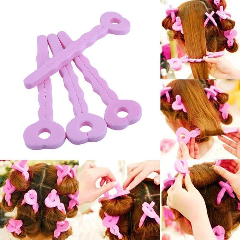 6pcs Hot Selling Sponge Curler Hair Rollers Sleeping Beauty Curls Bar Magic Hair Curlers Salon Hairdressing Tools Wholesale hot selling product electric torque wrench tools 1500nm 6000nm brushless motor spanner wrench