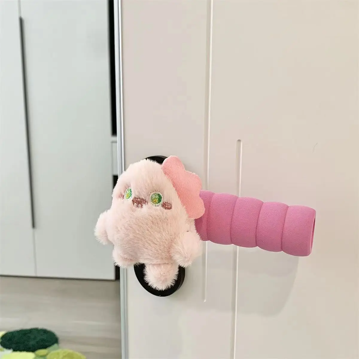 1PC Anti-static Cute Cartoon Door Handle Cover Anti-collision Bedroom Decorative Door Handle Protective Cover