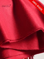 100% Wool Scarf Women Thickening Cashmere Winter Scars Shawls Fashion  Female Pashmina Scarves Oversized Keep Warm Warps 300g - Image 5