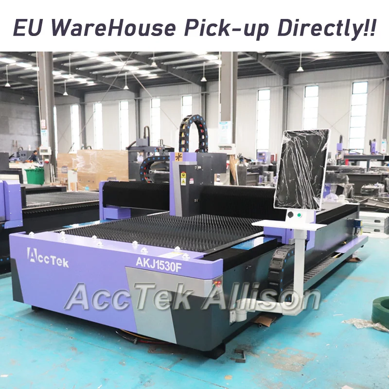 

AccTek Shipping From European Fast Delivery 1KW 2KW Fiber Laser Cutting Machines for Alloy Plate Stainless Steel Aluminum