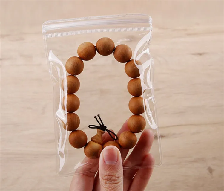투명 플라스틱 보석 지퍼 잠금 장치 PVC 가방, 산화 방지 배터리 귀걸이, 구슬 옥 다이아몬드 팔찌 선물 파우치, 100 개