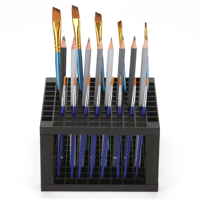 49 Holes Paint Brush Pen Holder Watercolor Paint Brush Holder Stand Painting Supplies For Students Desk Organizer paint brush holder