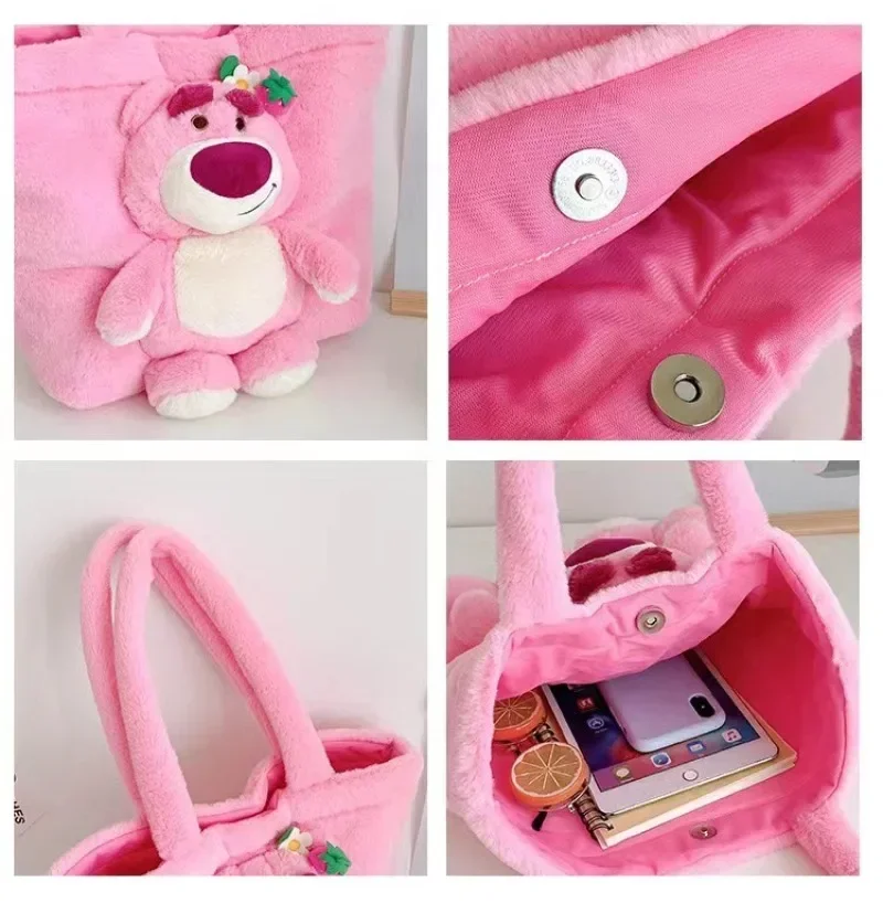Disney Lilo & Stitch Plush Handbag Kawaii Messenger Bag Girl Tote Bag Anime Stuffed Toys Children Cartoon Plushie Soft Bag Gift 6