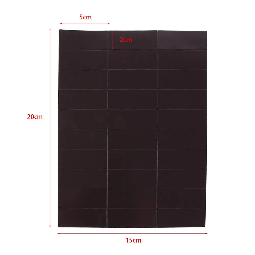 30pcs/sheet 교육 보조 자료 자석 칠판 스티커 직사각형 자체 접착 DIY 자기 스티커 검정 유연한 교사용
