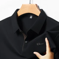 Polo à manches courtes pour hommes, marque haut de gamme, mode d'été, lettre D, décontracté, Business, soie glacée, T-shirt Cool, 2025 5