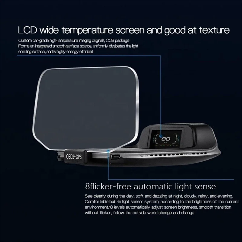 C3 Plus OBD2 HUD ڵ ̼ , GPS EOBD ӵ,  ÷, ڵ ׼, º ǻ