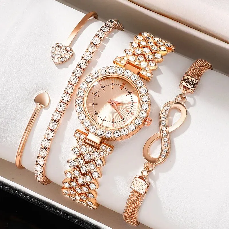 Women Watches Diamond Women Watches Rose Gold Watch Ladies Wrist Watches Luxury Brand Rhinestone Womens Bracelet Female Relogio