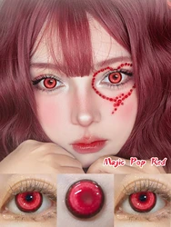 Nebula Blue Cosplay Colored Contact Lenses - Anime & Halloween Edition (Red)