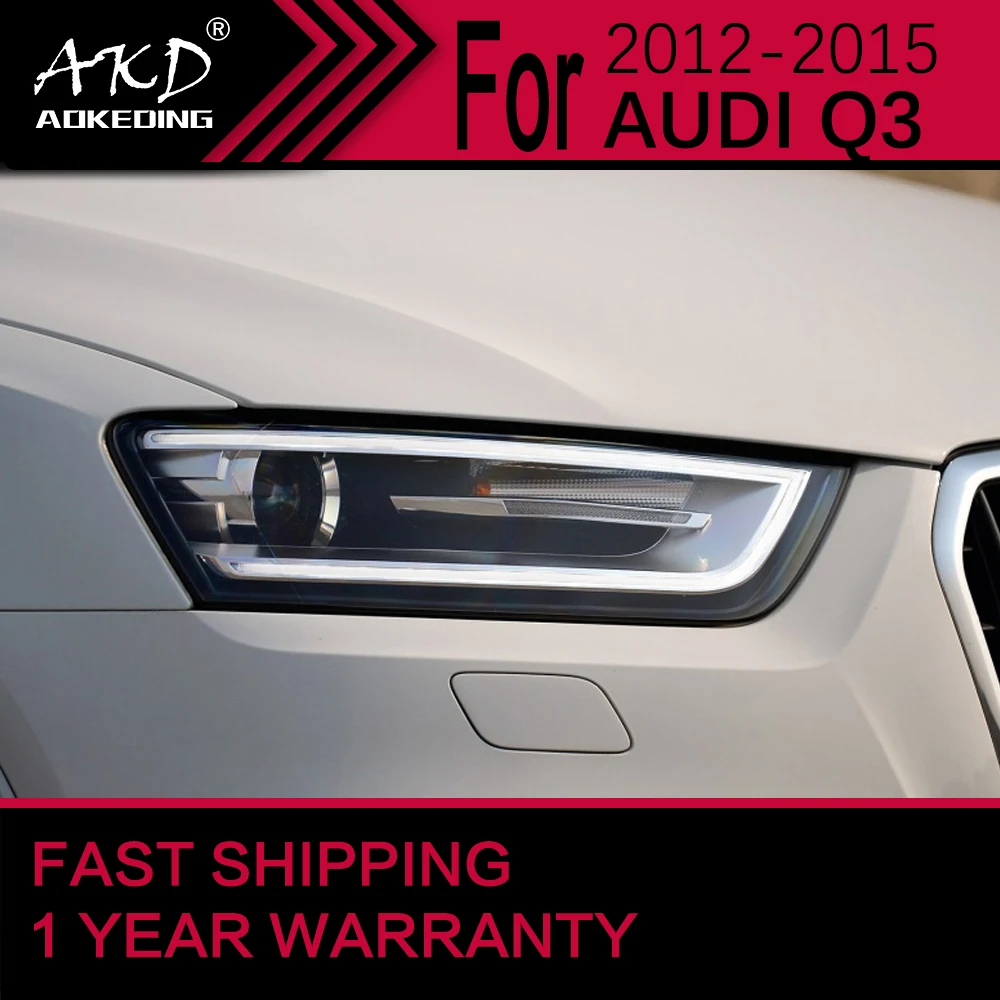 

Автомобильные фары для Honda Audi Q3, светодиодные фары 2012-2015, фары, ДХО, Проекционные линзы, автомобильные аксессуары