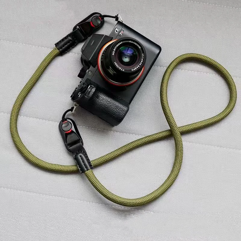 조정 가능한 퀵 릴리스 카메라 스트랩 니콘 캐논 후지용 DSLR 미러리스 카메라용 내구성 있는 폴리아미드 등산 로프