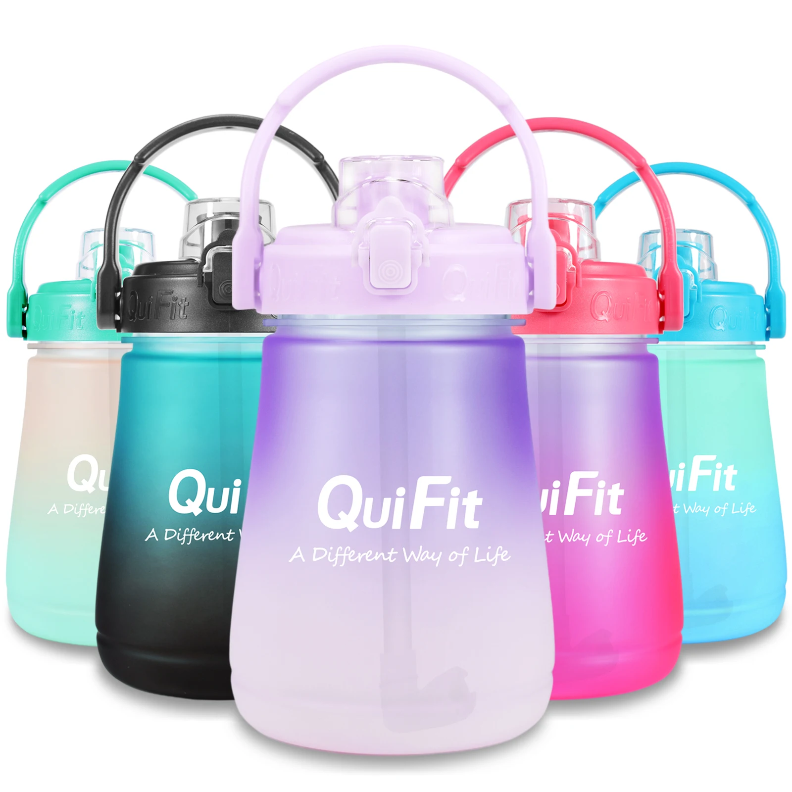 QuifitWaterBottlewithStraw1L32ozTritanBPAFreeUnique