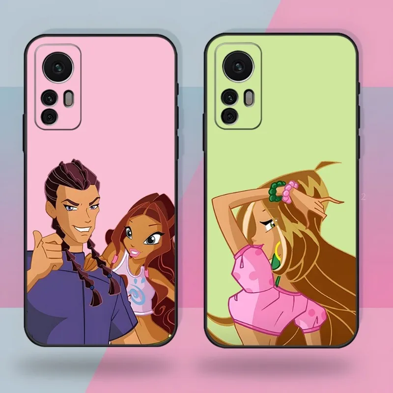 Custodia Per Telefono Girl W-Winx Clubs Per Xiaomi 13 12 11 9T 9 8 11T 9Se 11I Lite Ultra Note10 Poco F3 M4 Gt Pro Cover