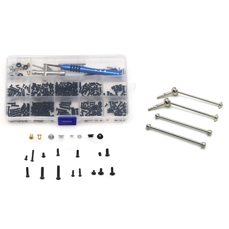 

2 комплекта детали для автомобиля на радиоуправлении: 1 комплект M2 M2 M2, 5 м3 комплект крепежных винтов с крестообразным рукавом шестигранный ключ с поворотным рычагом винты и 1 комплект костей для собак