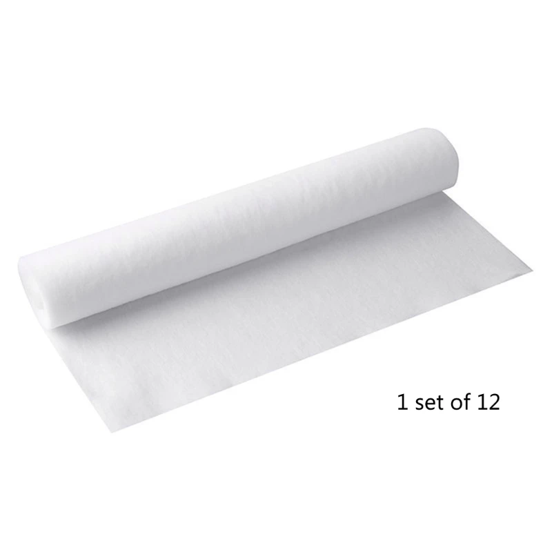 12-piece/set Durable & Portable Kitchen Filter Papers Absorbent Disposables Filter Sheets Lightweight for Ranges Hoods 87HA
