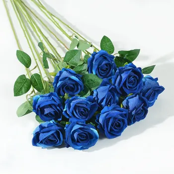 Artificial Blue Rose Silk Flower 1