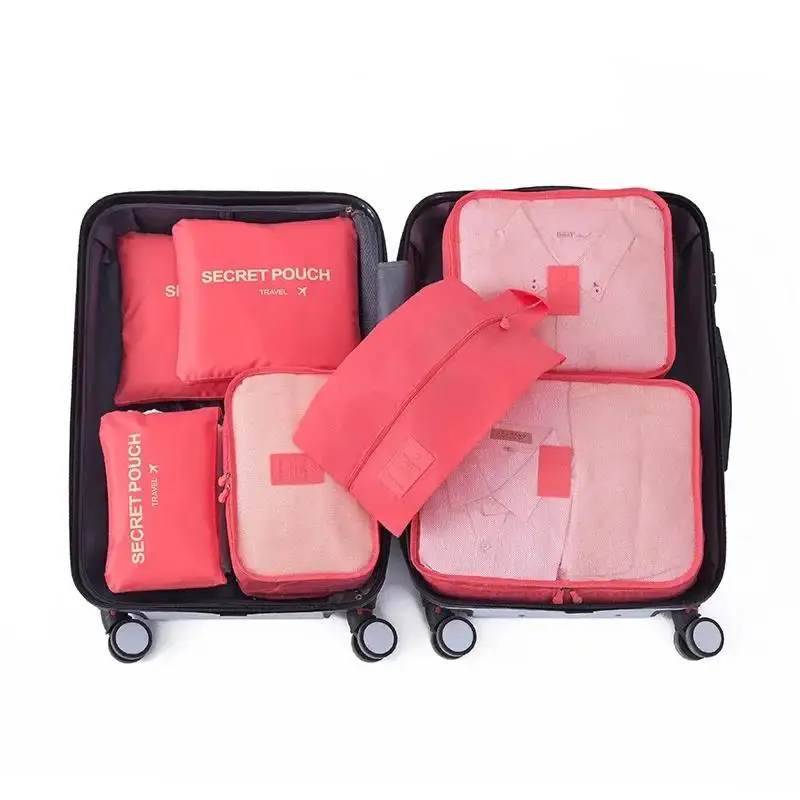 6 PCS Travel Storage Bag Set for Clothes Tidy Organizer Wardrobe Suitcase