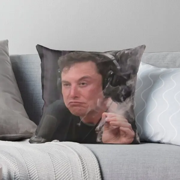 

Elon Musk Blunt Meme Printing Throw Pillow Cover Car Fashion Case Home Office Bed Fashion Square Pillows not include One Side