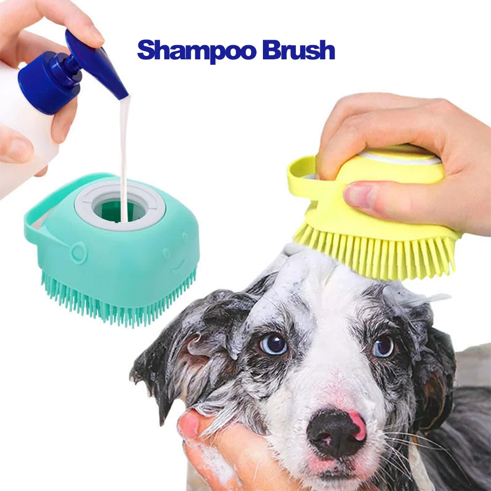 

Bathroom Brush Puppy Dog Cat Bath Massage Comb Gloves Soft Safety Silicone Pet Accessories for Dogs Cats Tools Mascotas Products