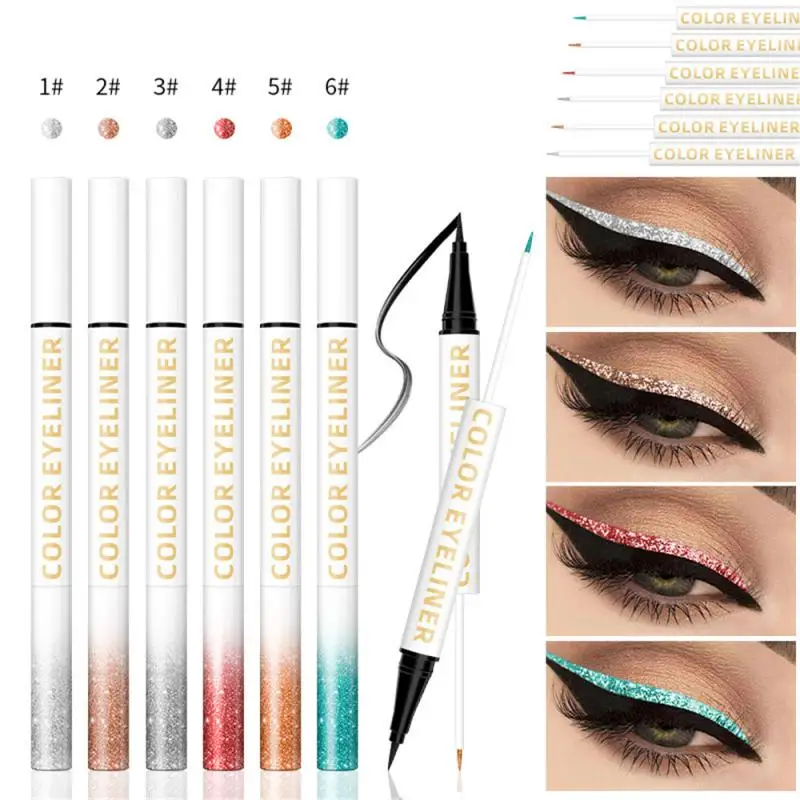 

Women Eyeliner Stamp Double Head Black Liquid Eyeliner Pen Dual-use Waterproof Fast Dry Eye Liner Pencil Make-up Female Cosmetic