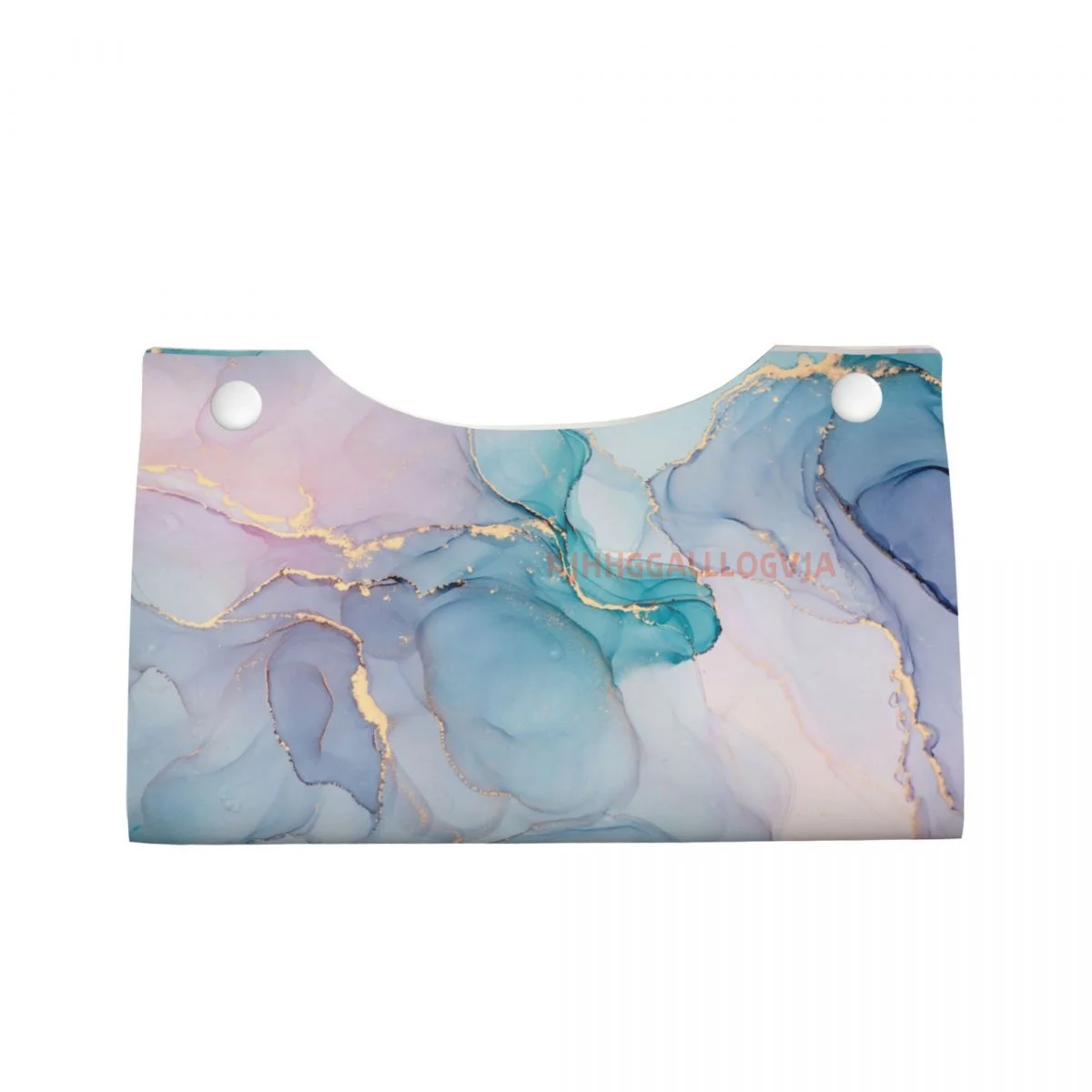 Abstract Teal Purple Gold Marble Facial Tissue Box Cover Rectangular 1908 Pink Green PU Leather Tissue Box Holder 2