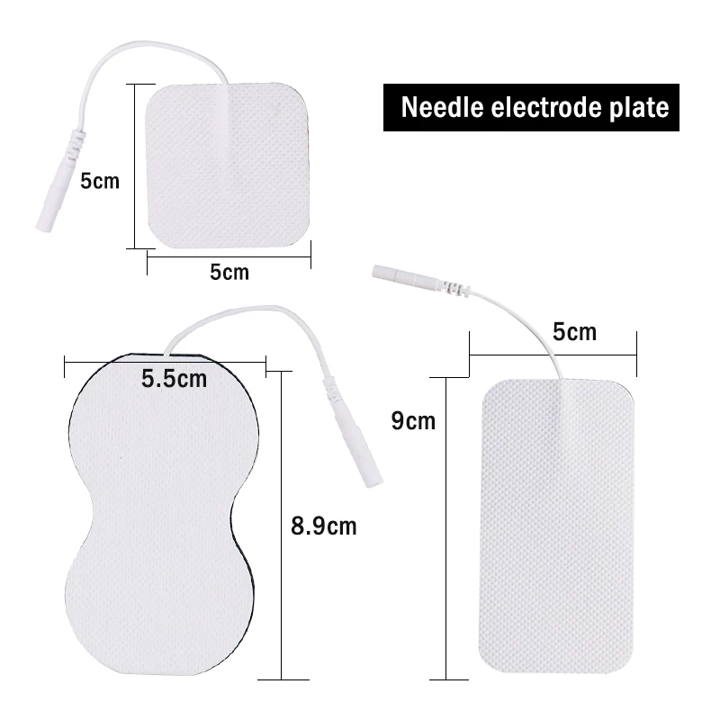 Electrode Pads Stimulator 10pcs/lot Electrode Pads Tens Electrodes for Tens Digital Therapy Machine Massager 5x5cm Nerve Stimulator with 2mm Plug