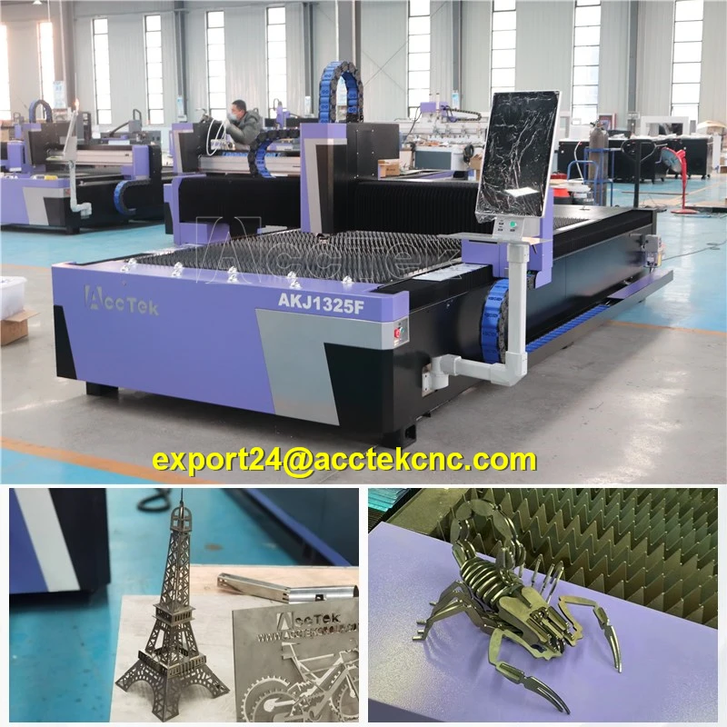 Acctek 1325 2513 Macchina Da Taglio Laser A Fibra Cnc 2000W 3000W Macchina Da Taglio Laser Fibra Per Metallo 1300X2500Mm