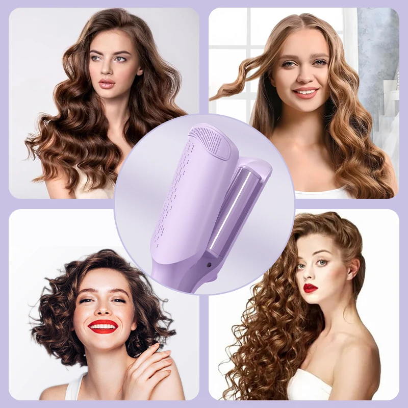 32MM Hair Curling Iron Deep Wave Hair Curler 4 Temperature Adjustable Fast Heating Crimping Iron Styler Wand for All Style