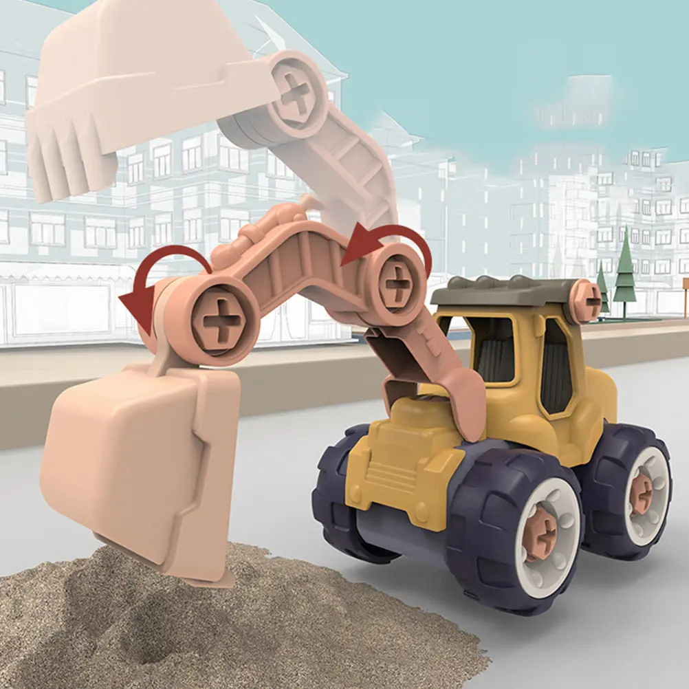 1세트 조립식 엔지니어링 차량 분리형 너트 DIY 자동차 어린이를 위한 손과 눈 협응력 운동 엔지니어 트럭