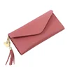 Fashion Women Wallets Simple Zipper Purses Black White Gray Red Long Section Clutch Wallet Soft PU Leather Money Bag 6