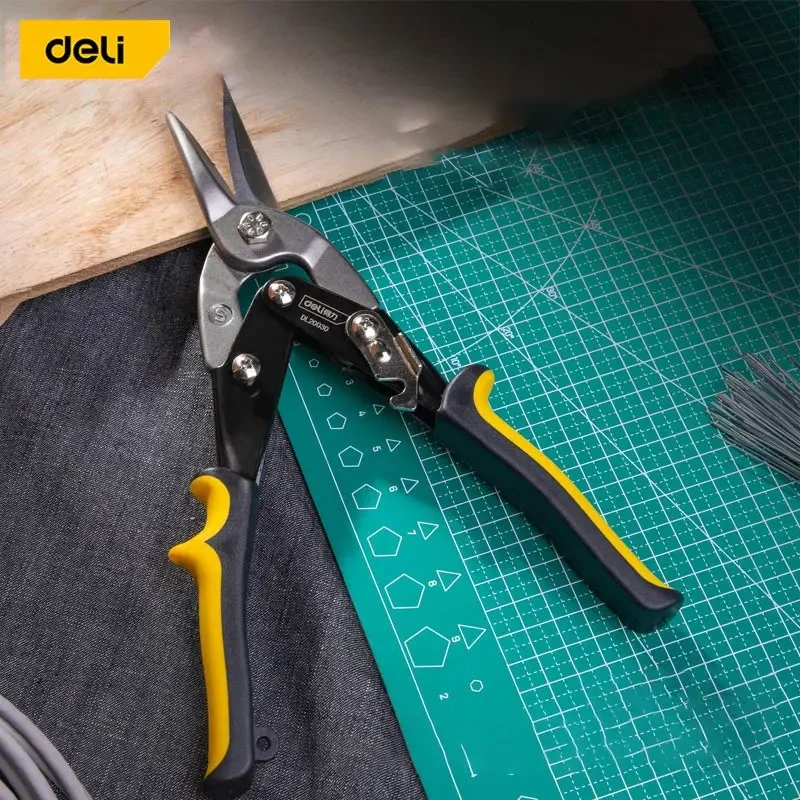 Deli 10 inch straight head aviation shear multifunctional sheet metal cutting shear 250MM industrial professional hand tool 5