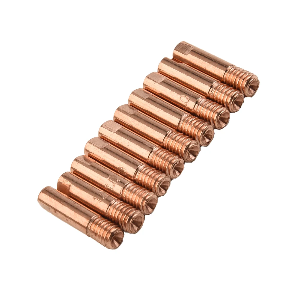 

Tips Holder Gas Kits Nozzles Copper 25*6mm 10Pcs 10x 0.8/1.0/1.2mm MB-15AK Welding Torch Sale Durable Practical