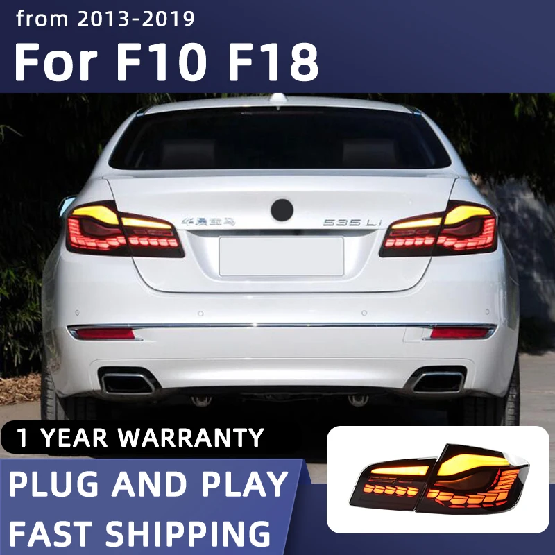 

Автостайлинг, задние фонари для BMW F10 F18 528i 530i 535i M5 GTS светодиодный Tail 2011-2017, задний фонарь DRL, задний поворотный сигнал, автомобильный