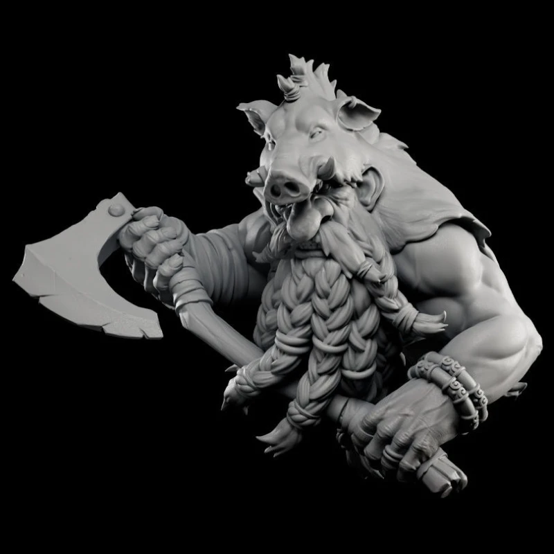 60mm 스케일 다이캐스트 레진 버스트 모델 키트 드워프 보어 브라더후드 세트 4개의 버스트 조립되지 않고 도색되지 않은 베이스 없음