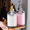 2Pcs 17oz Coffee Syrup Dispenser Clear Glass Syrup Pump Bottle Coffee Bar Accessories Shampoo Dispenser for Home Hotel 2