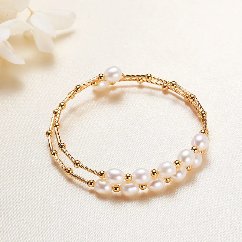 Accessories ethnic style Baroque freshwater pearl bracelet female