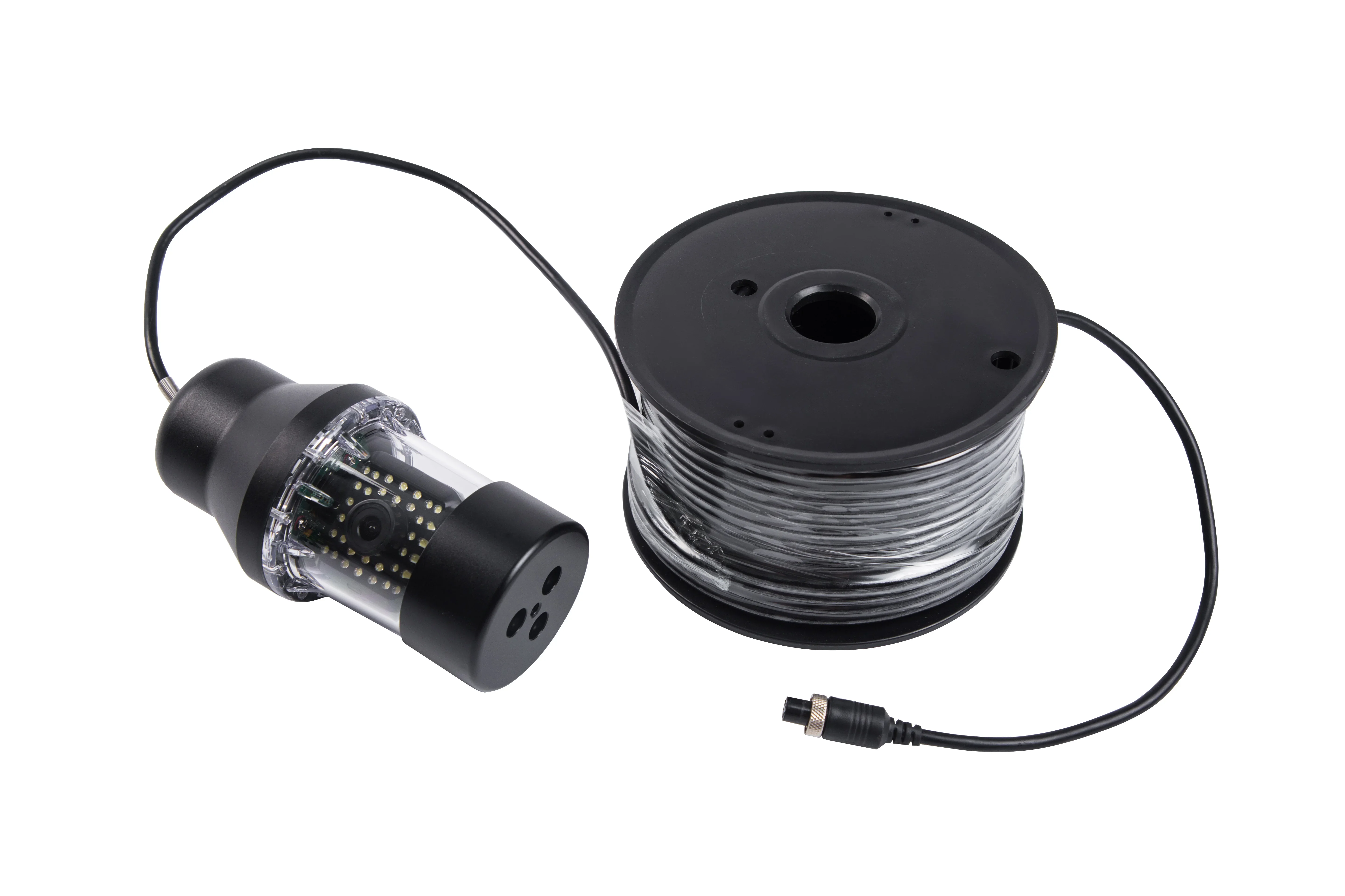 F08A Telecamera subacquea per pesca HD 1000TVL Monitor a colori da 9 pollici con luci da 36 pezzi Videocamera per pesca con visione notturna Cavo da 200 M - immagine 5