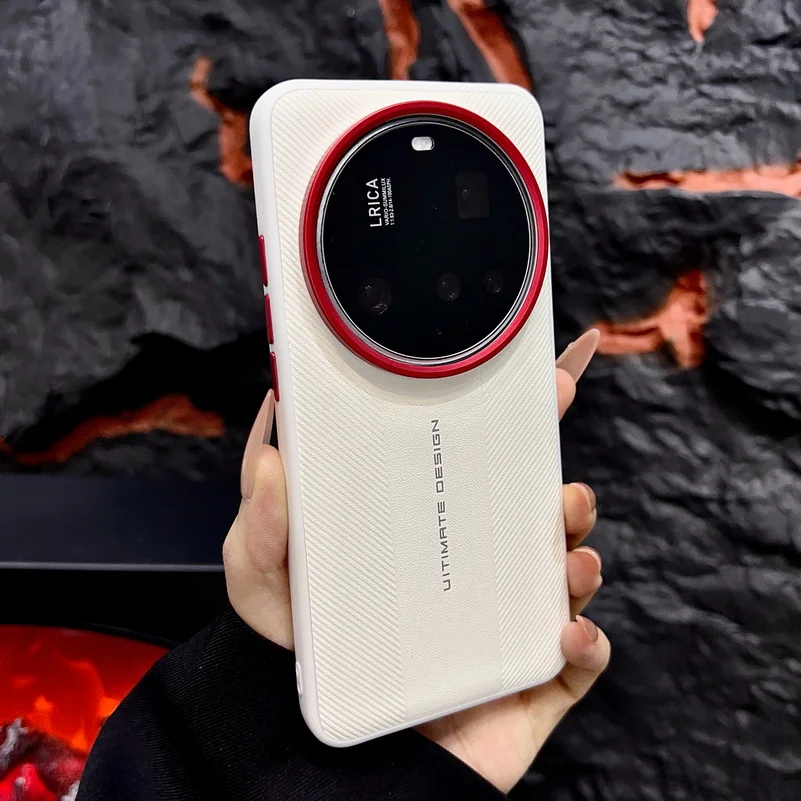 Luxury Textured Red Camera Frame Protective Cover - Ultimate Design