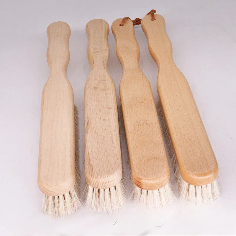 Long Handle Horse Hair Long Handle Soft Shoe Brush Bed Sweeping Brush Coat Cleaning Brush Shoe Polish Brush 6