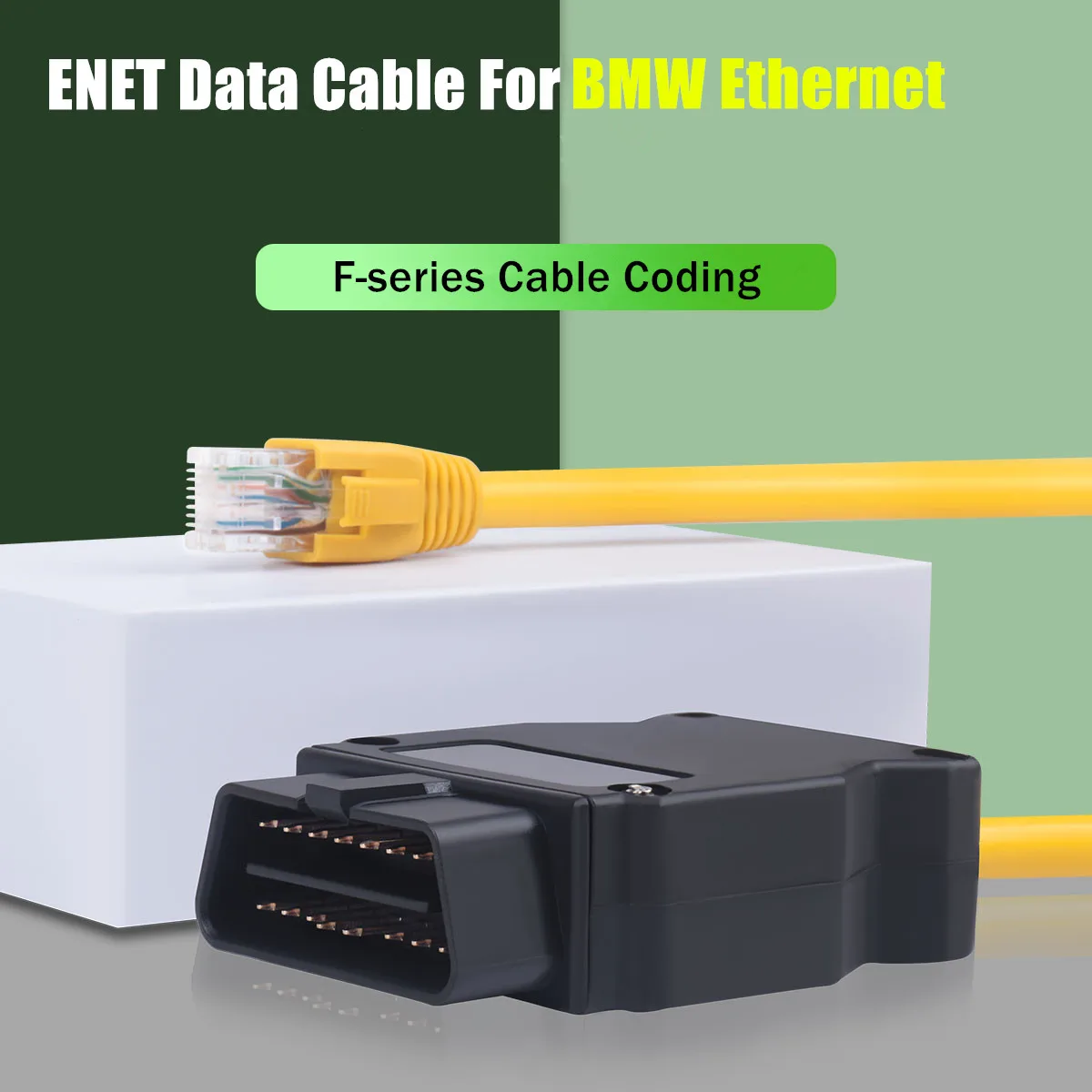 ENET OBD2 To RJ45 Cable - 6.6ft BMW Diagnostic Coding Cable For F-Series Models