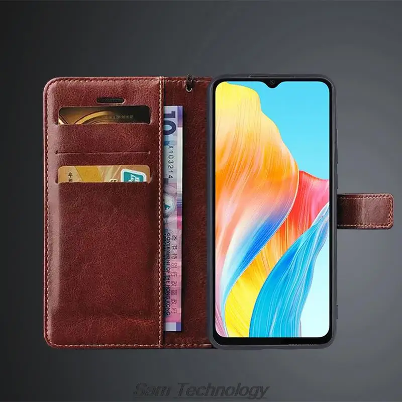 Custodia A portafoglio in pelle libro magnetico Funda per OPPO A98 5G Cover di lusso telefono OPPO A78 A58 A38 A18 A 38 18 98 78 58 4G Flip Cover