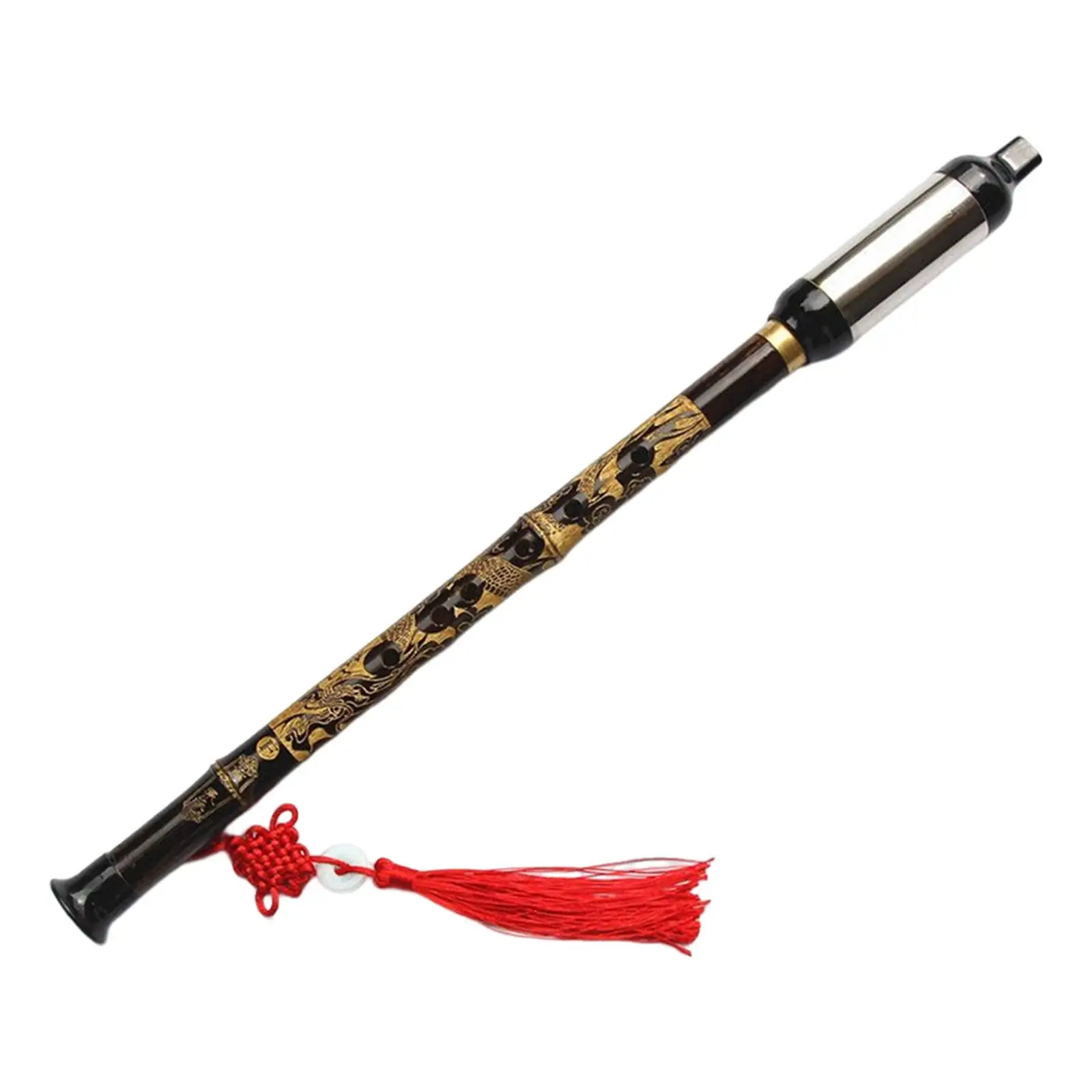 Chinese Bamboo Bawu Flute Detachable Pipe Dragon Design Woodwind ...