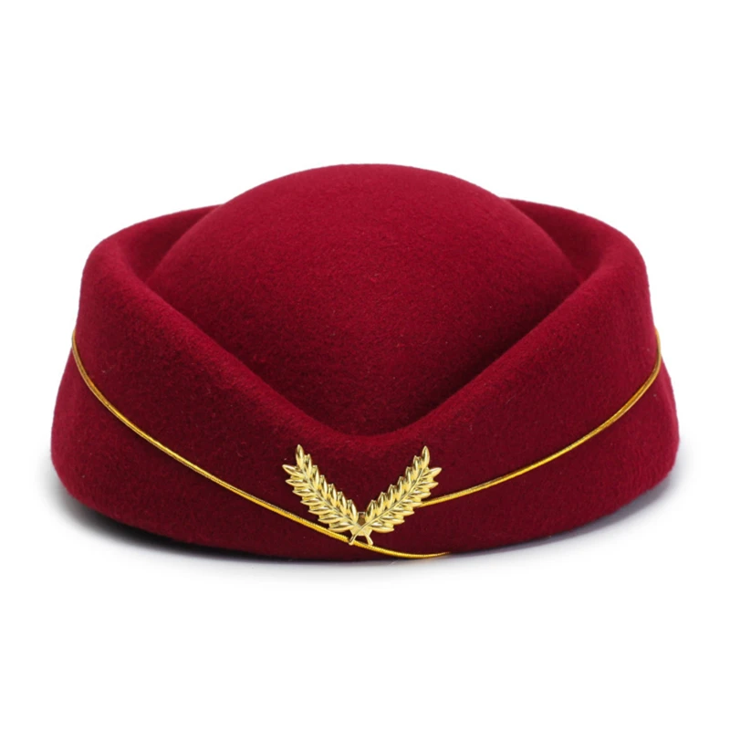 Damen Flugbegleiterin Kleidung Zubehör Flugbegleiterin Kostüm Flugbegleiterin Hut Stewardess Cosplay Business Uniform – Detail 4