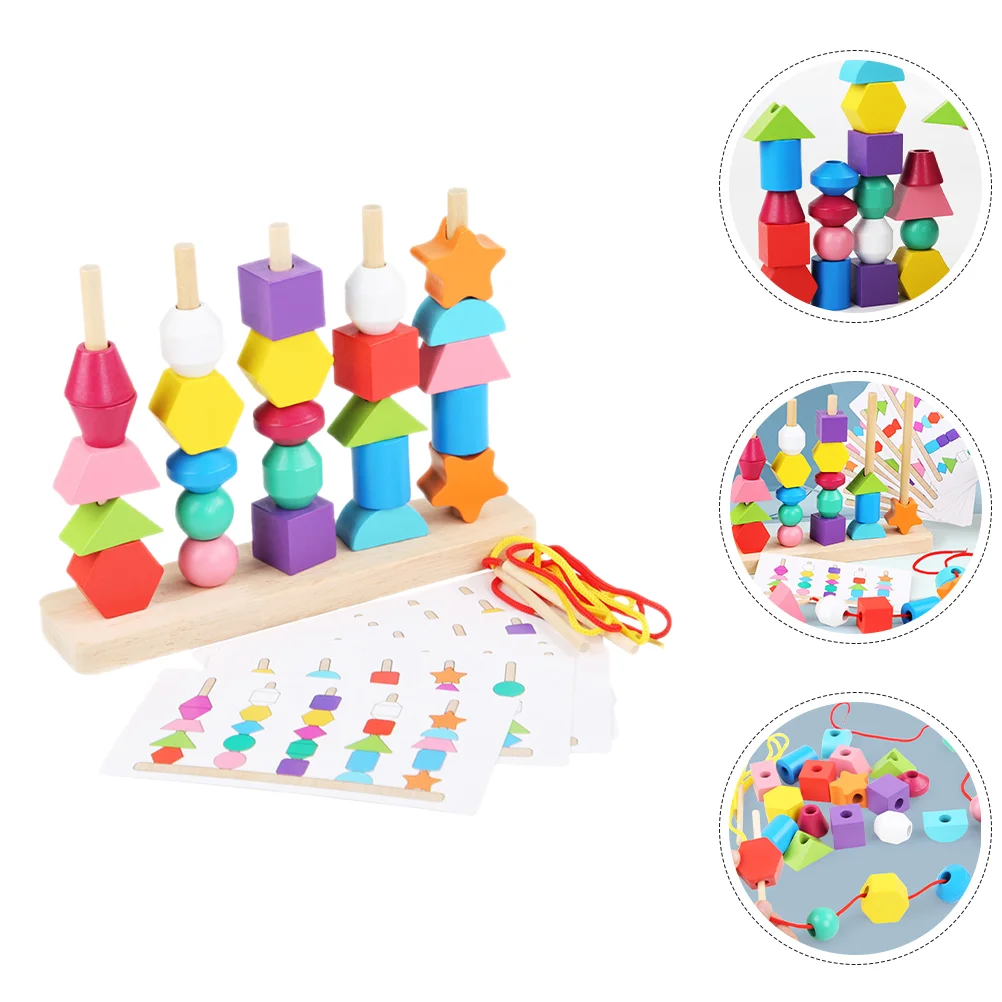 

Набор игрушек-колонн для малышей, забавные строительные блоки, деревянные подходящие формы, штабелер для малышей, обучение малышам