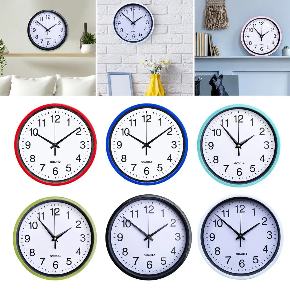 

Silent Wall Clock Number Round Wall Clock for Home Office Decoration Silent Non-ticking 8 Inch Clock for Kitchen for Indoor